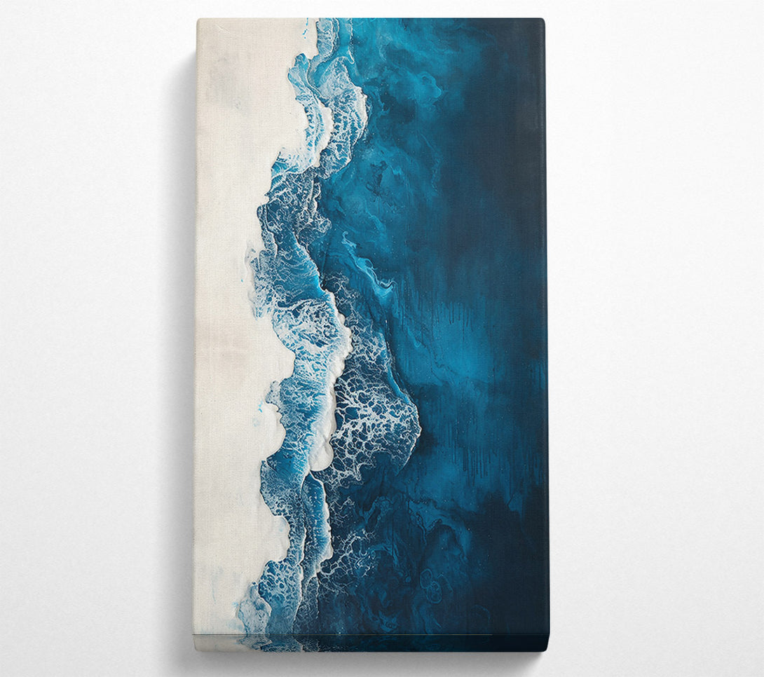  A Canvas Print of Azure Wave Embrace Canvas Print