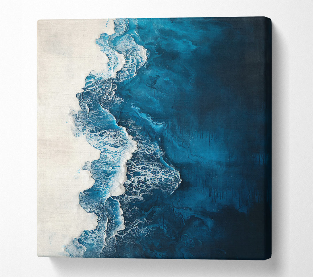  A Canvas Print of Azure Wave Embrace Canvas Print