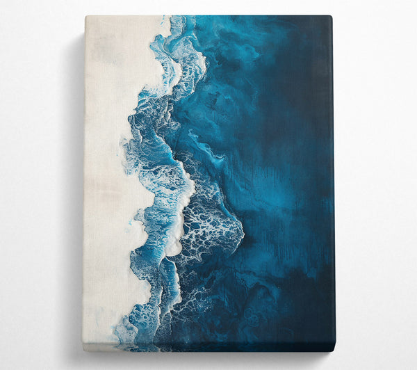  A Canvas Print of Azure Wave Embrace Canvas Print