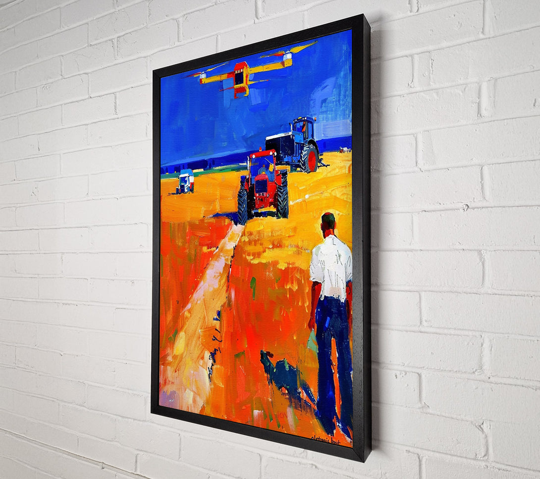  A Canvas Print of Golden Harvest Field Canvas Wall Art