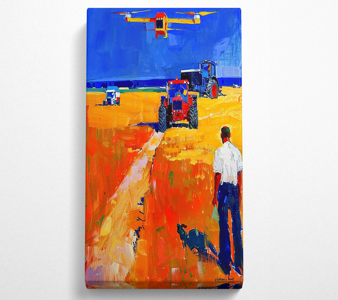 A Canvas Print of Golden Harvest Field Canvas Wall Art
