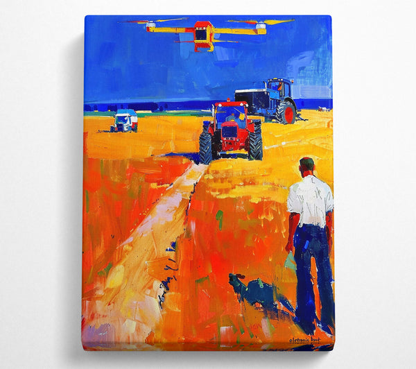  A Canvas Print of Golden Harvest Field Canvas Wall Art