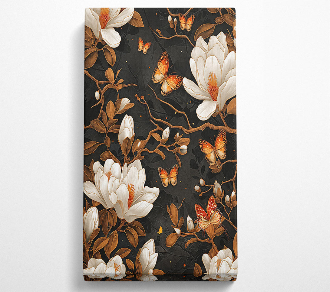 A Canvas Print of Golden Butterfly Blooms Canvas Print