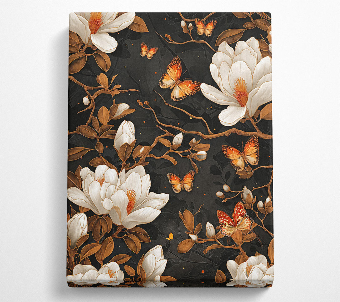  A Canvas Print of Golden Butterfly Blooms Canvas Print