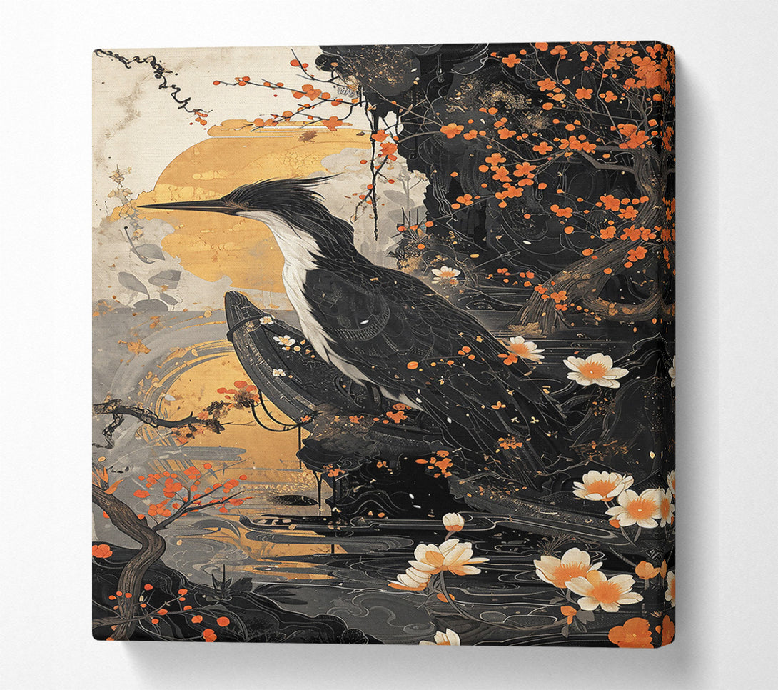  A Canvas Print of Golden Kingfisher Dawn Canvas Print