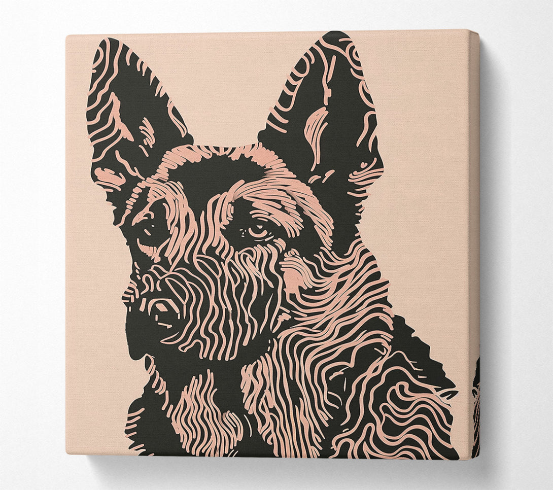  A Canvas Print of Peach Furry Portrait Canvas Art