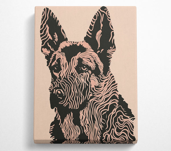  A Canvas Print of Peach Furry Portrait Canvas Art