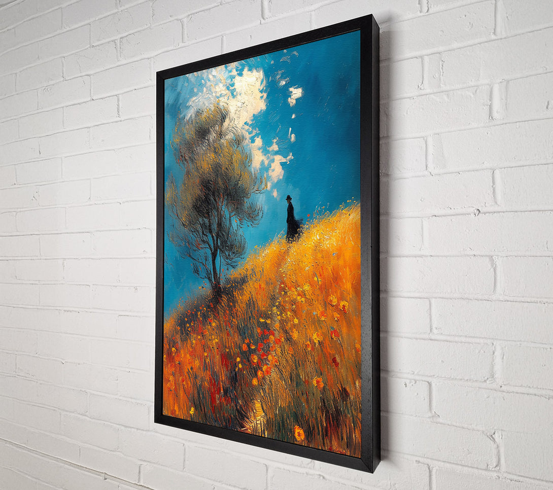 A Canvas Print of Golden Fields And Solitude Canvas Print