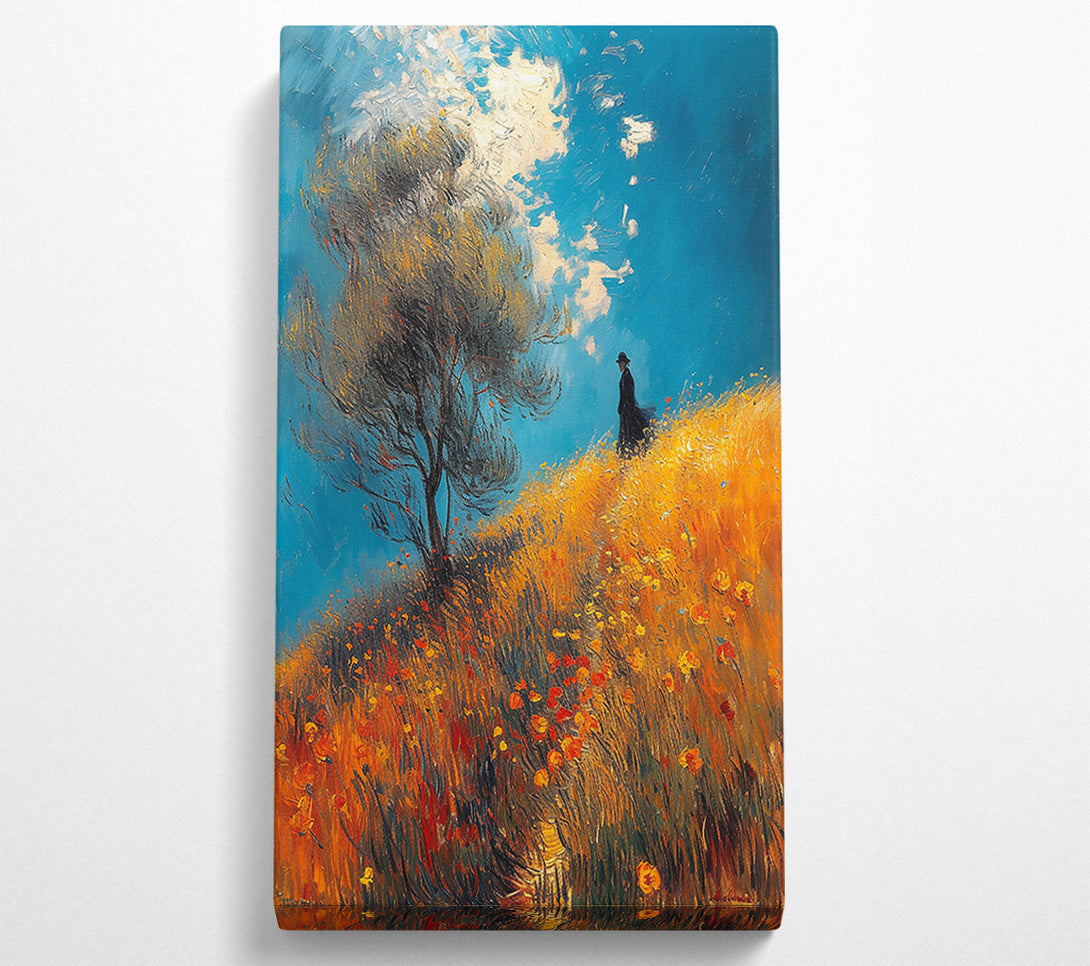  A Canvas Print of Golden Fields And Solitude Canvas Print