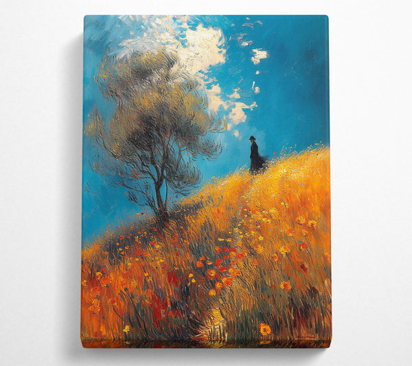  A Canvas Print of Golden Fields And Solitude Canvas Print