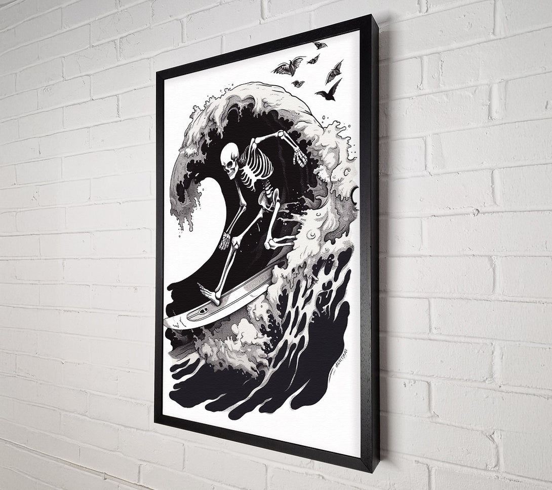  A Canvas Print of Black Wave Rider Canvas Art