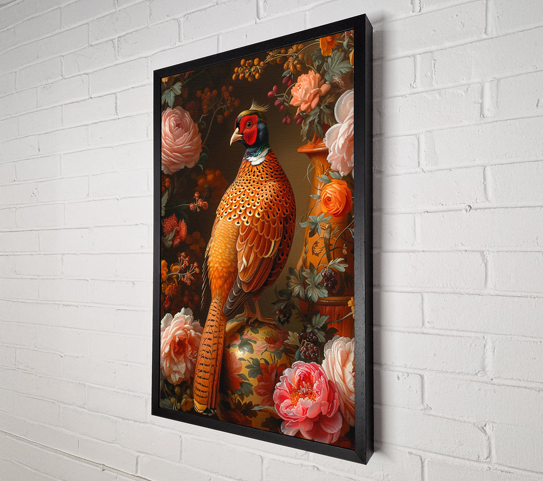  A Canvas Print of Golden Pheasant Still Life Canvas Print