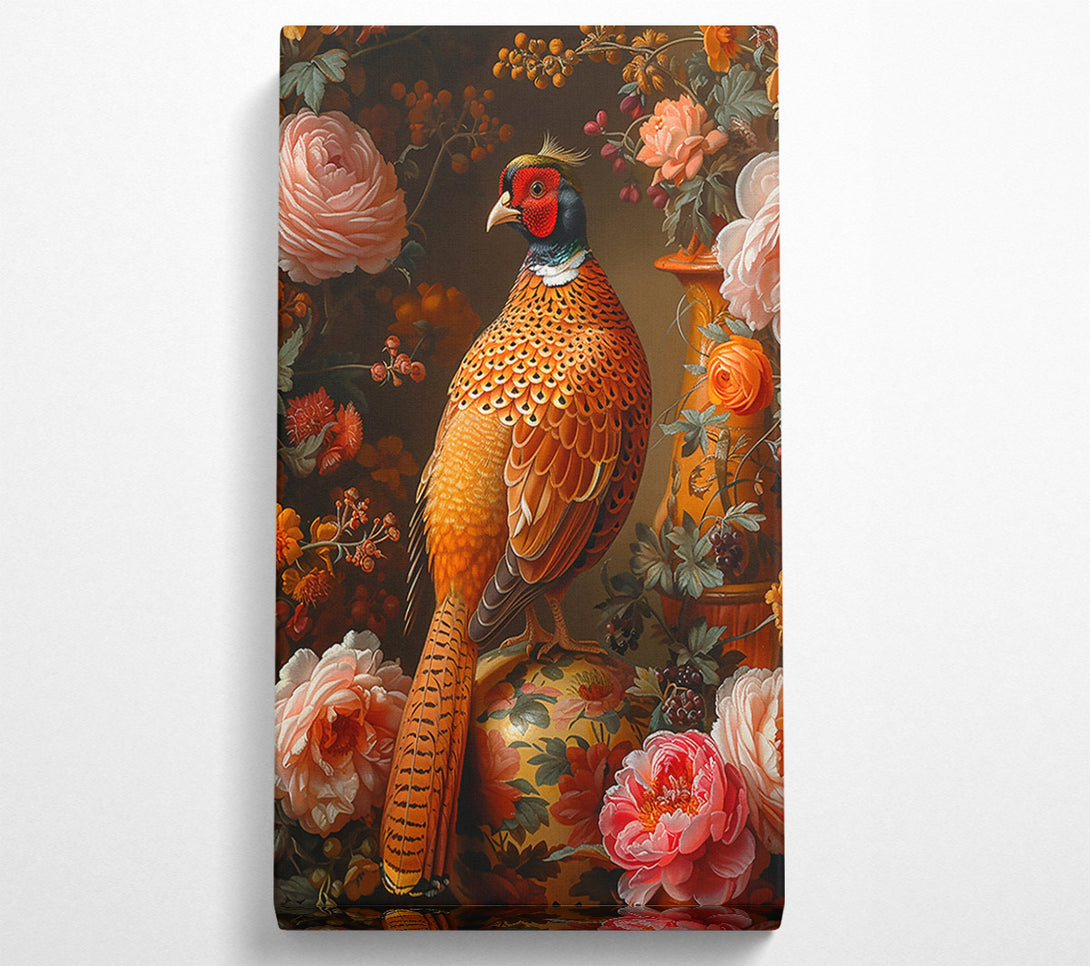  A Canvas Print of Golden Pheasant Still Life Canvas Print