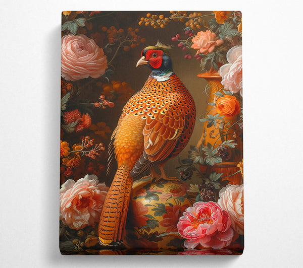  A Canvas Print of Golden Pheasant Still Life Canvas Print