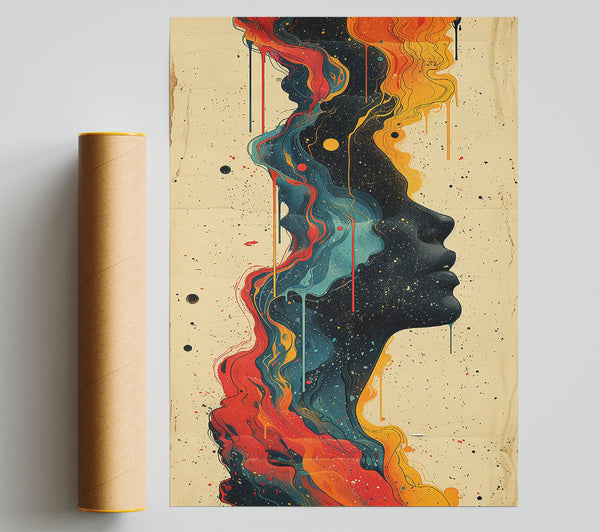 Orange Cosmic Drips