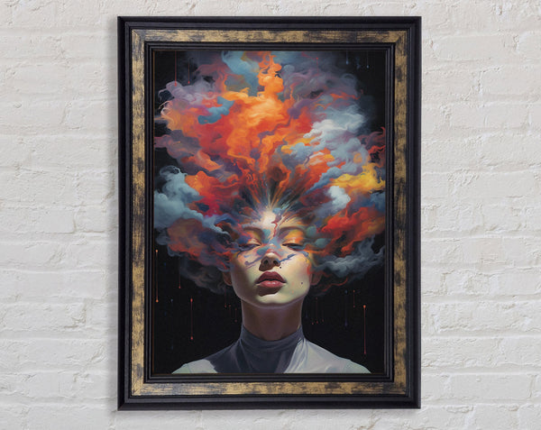 Thought Cloud Colours Framed Print