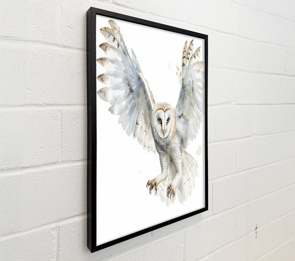 White Owl In Flight