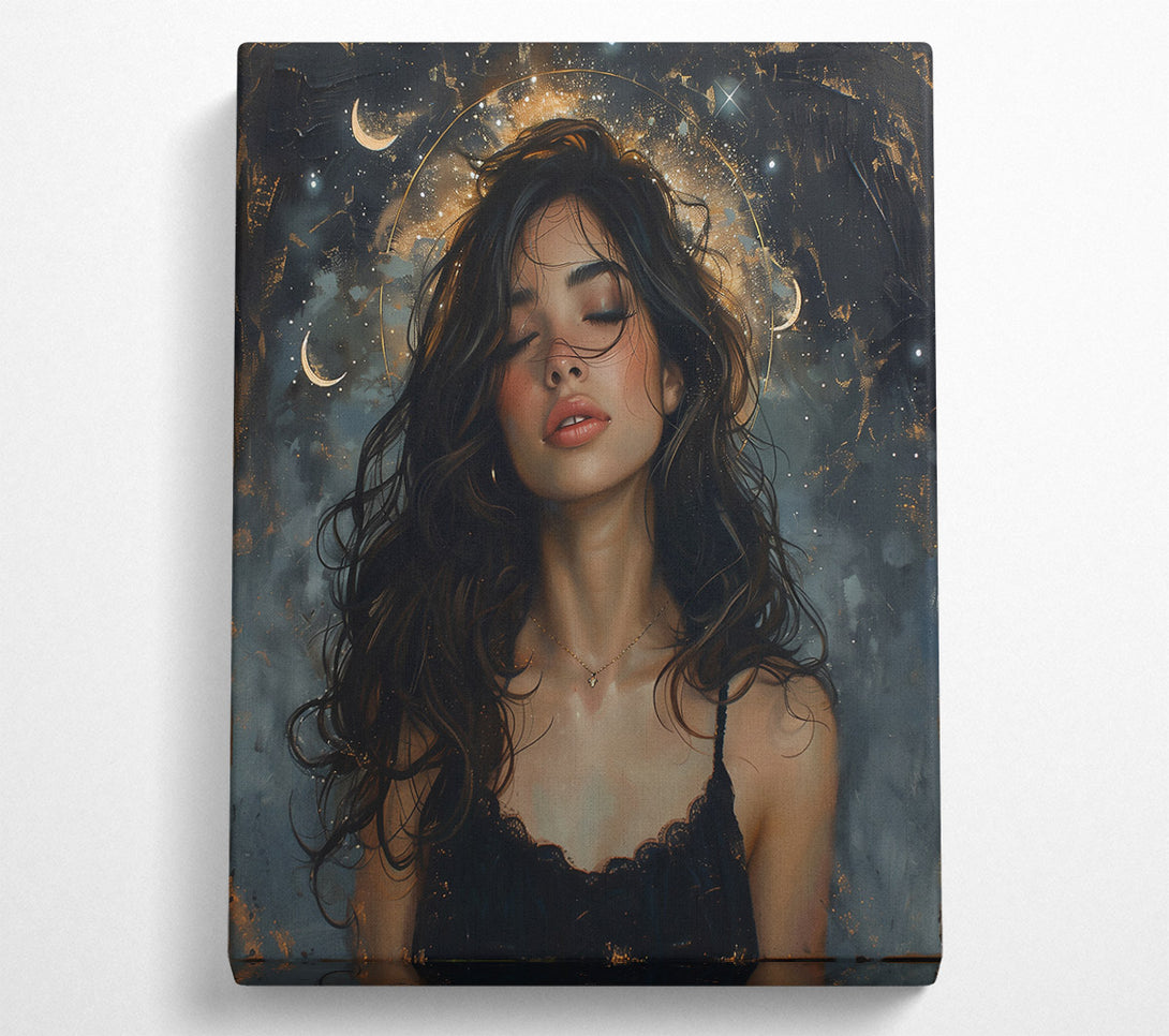  A Canvas Print of Golden Moonlight Reverie Canvas Print