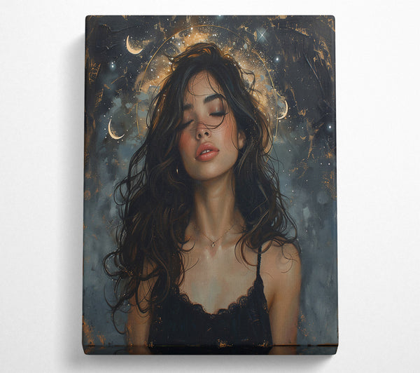  A Canvas Print of Golden Moonlight Reverie Canvas Print