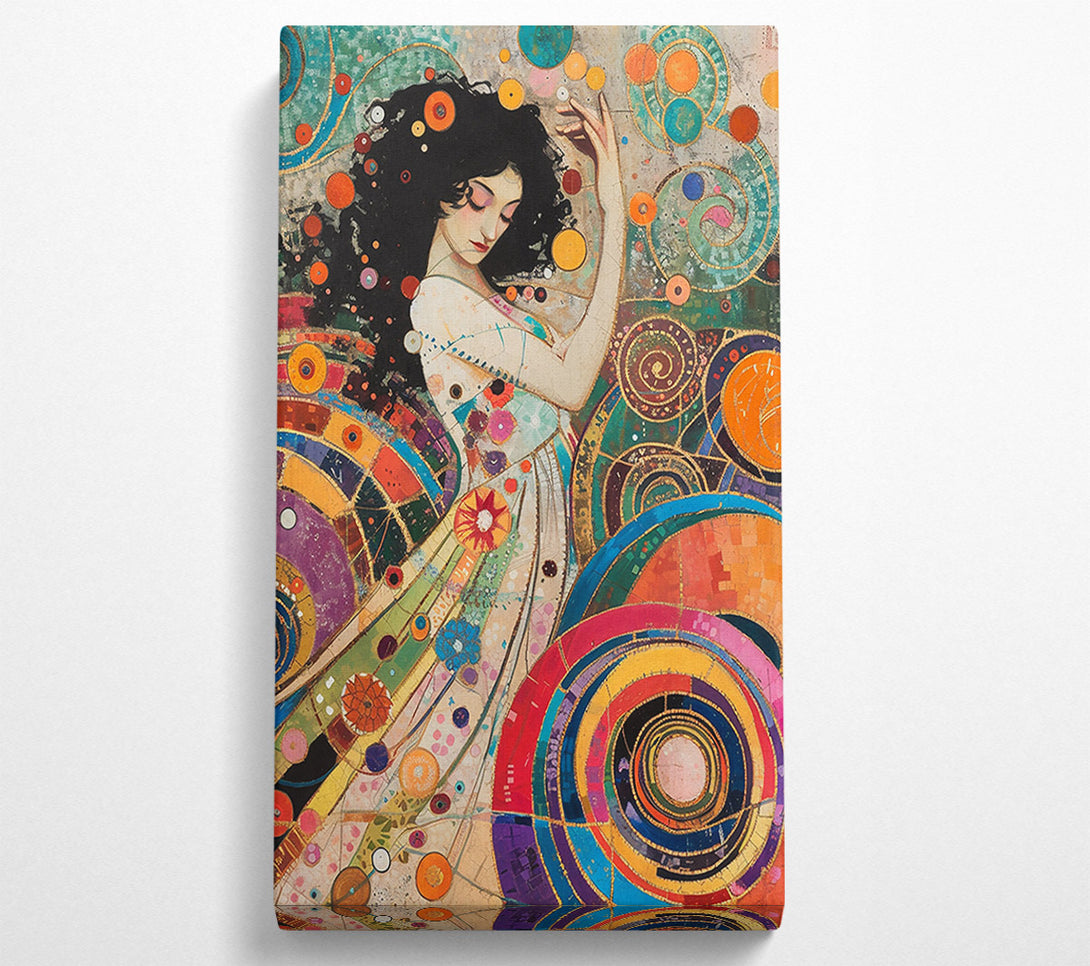  A Canvas Print of Golden Dream Circles Canvas Art