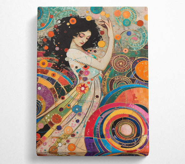  A Canvas Print of Golden Dream Circles Canvas Art