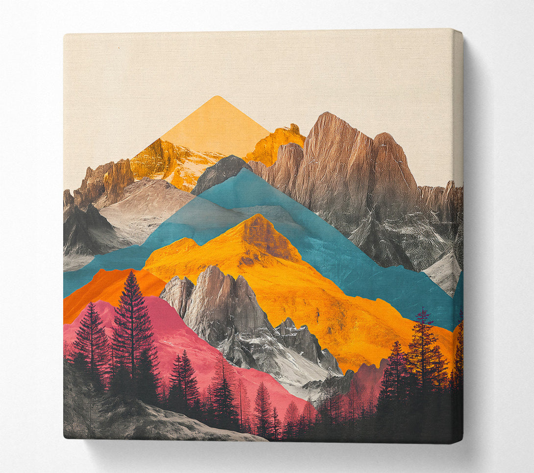  A Canvas Print of Orange Mountain Dreamscapes Canvas Wall Art