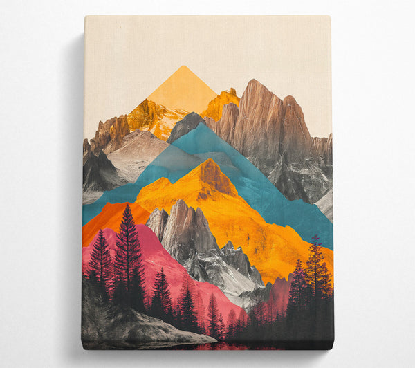 Orange Mountain Dreamscapes Canvas Wall Art