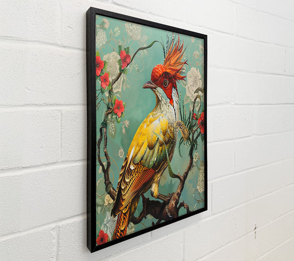 Golden Bird On Teal