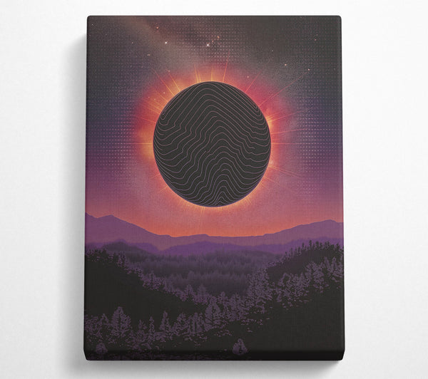  A Canvas Print of Crimson Celestial Eclipse Canvas Wall Art