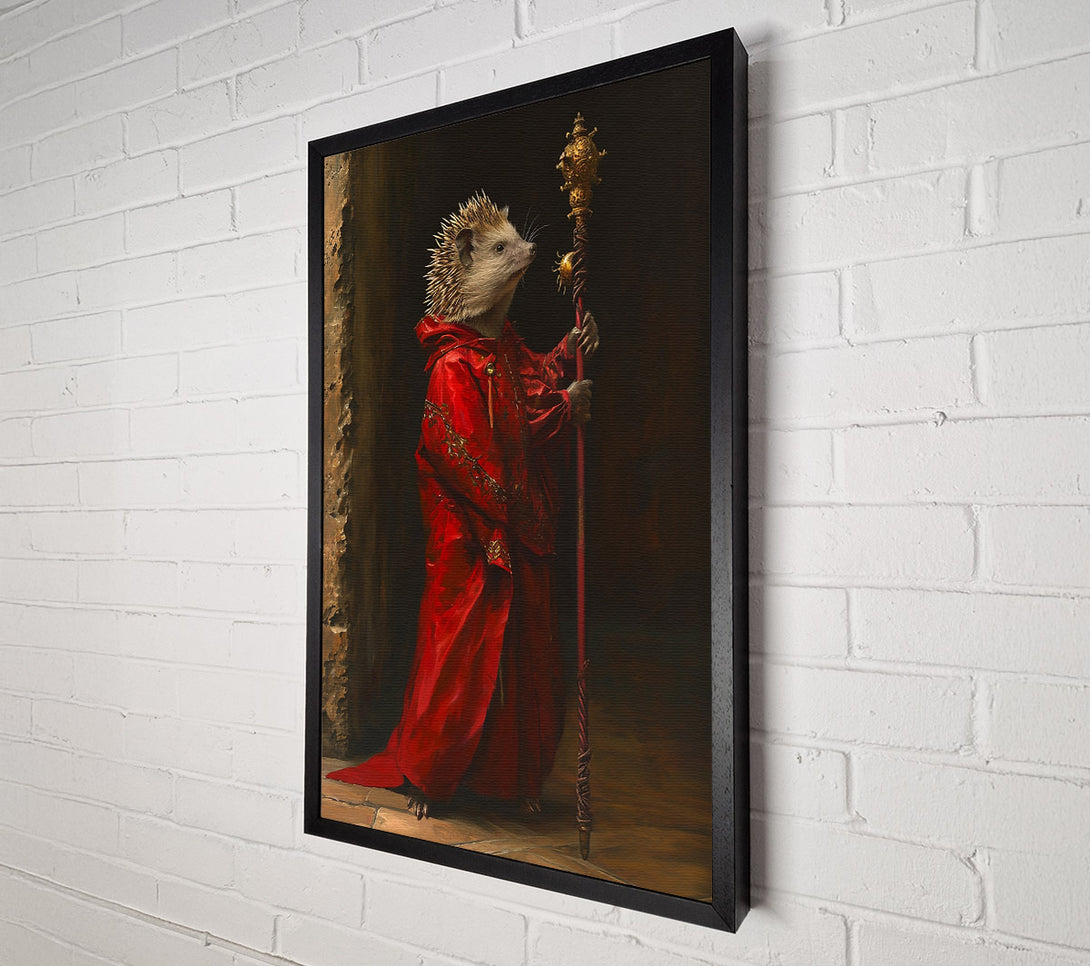  A Canvas Print of Crimson Court Hedgehog Canvas Wall Art