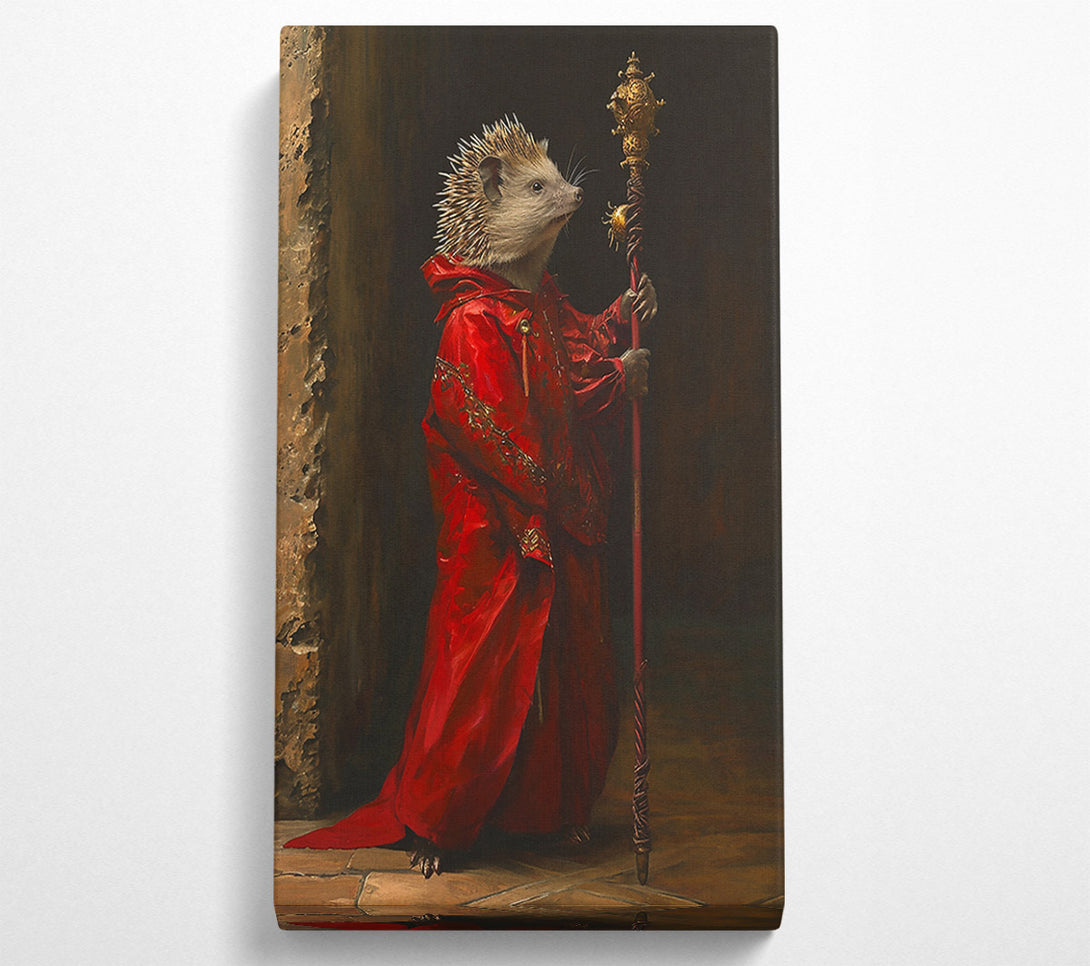  A Canvas Print of Crimson Court Hedgehog Canvas Wall Art