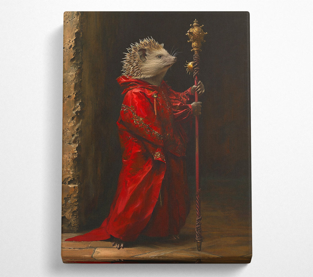  A Canvas Print of Crimson Court Hedgehog Canvas Wall Art