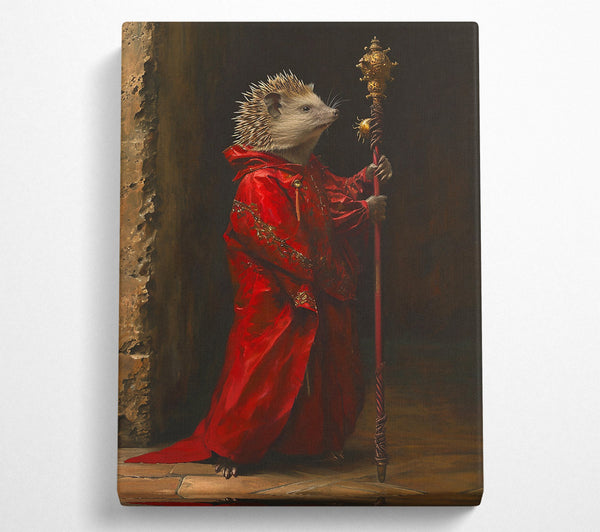  A Canvas Print of Crimson Court Hedgehog Canvas Wall Art