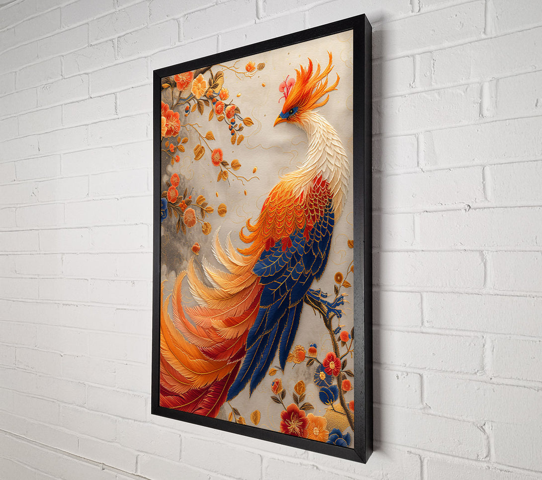  A Canvas Print of Crimson Phoenix Bloom Canvas Wall Art