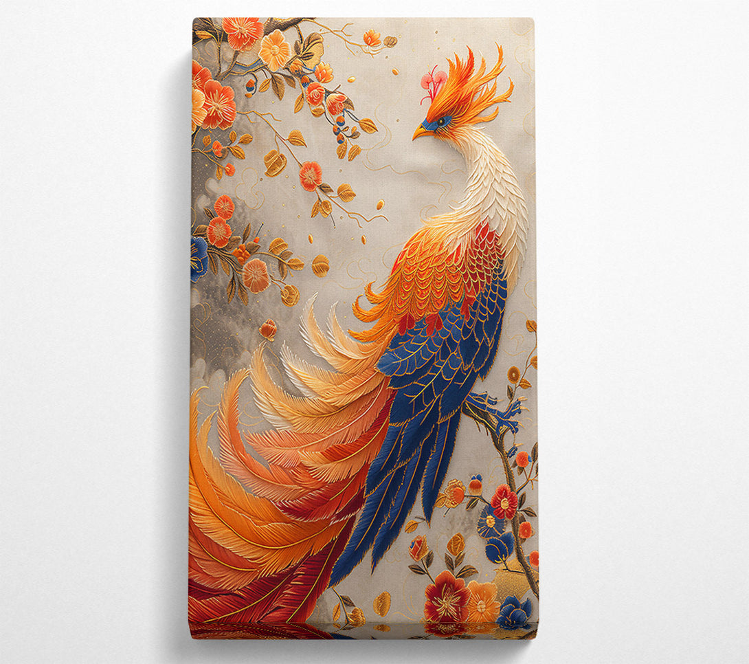  A Canvas Print of Crimson Phoenix Bloom Canvas Wall Art