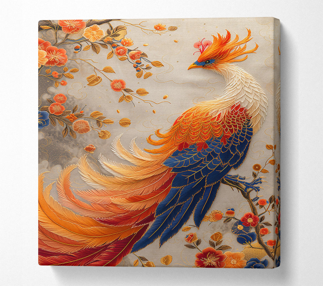  A Canvas Print of Crimson Phoenix Bloom Canvas Wall Art