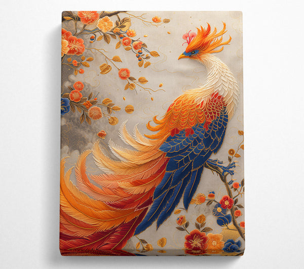  A Canvas Print of Crimson Phoenix Bloom Canvas Wall Art