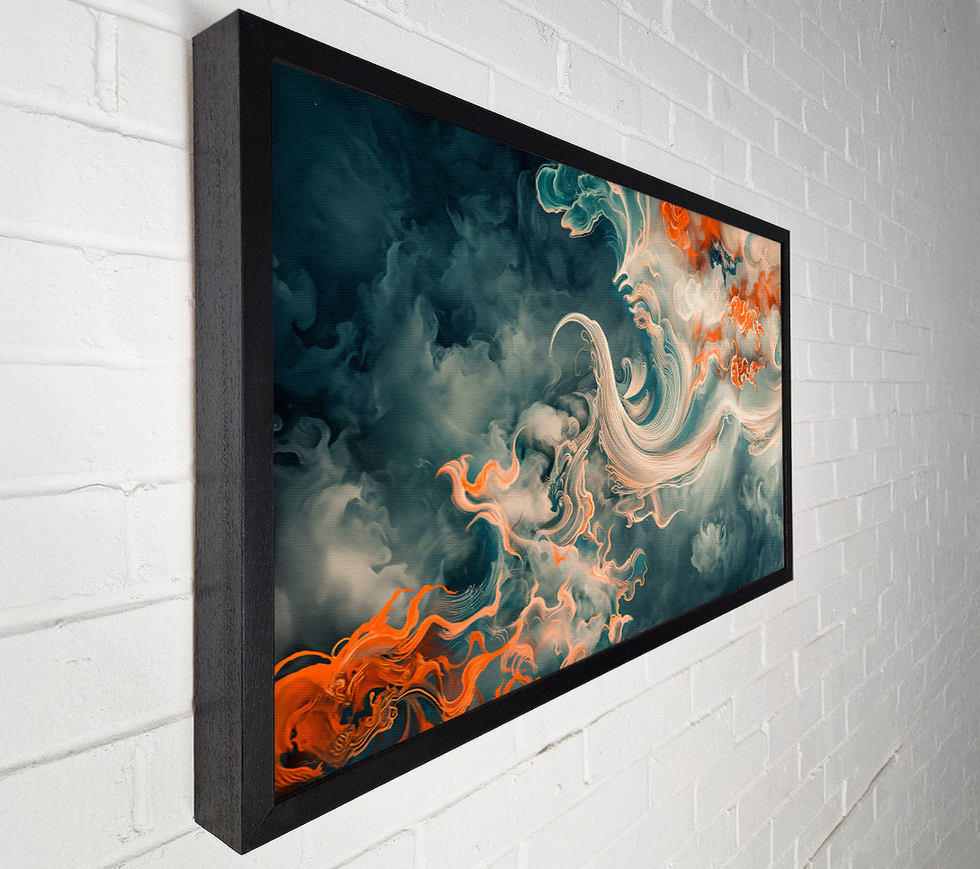  A Canvas Print of Teal Smoke Dreams Canvas Art