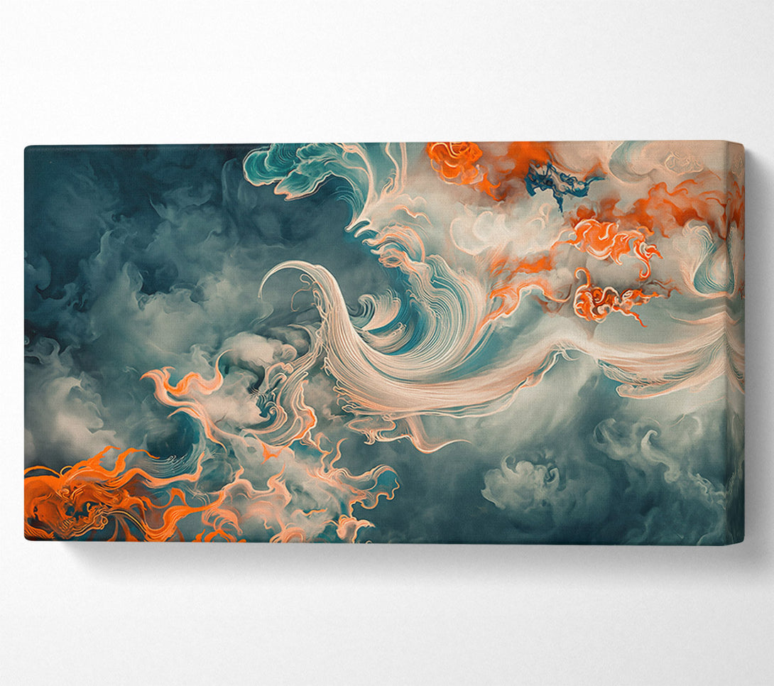  A Canvas Print of Teal Smoke Dreams Canvas Art