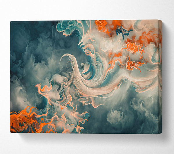 A Canvas Print of Teal Smoke Dreams Canvas Art