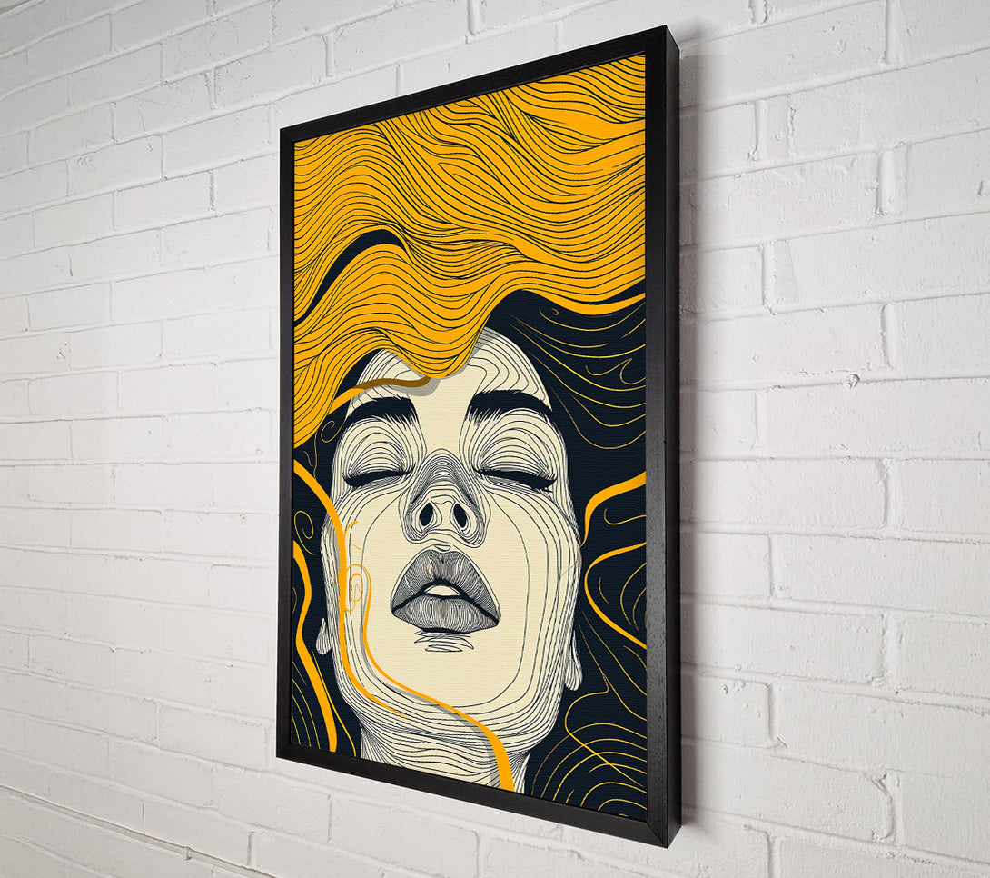  A Canvas Print of Golden Lines Embrace Canvas Art