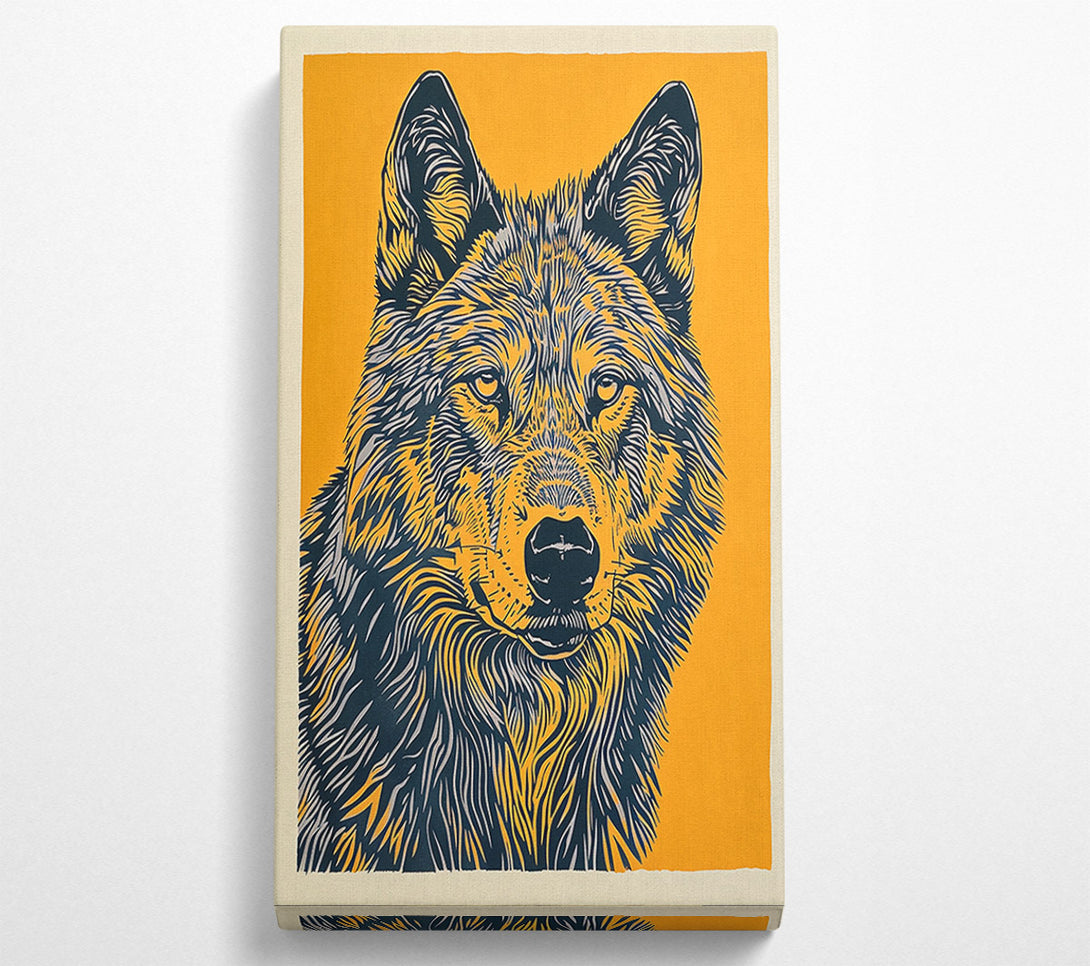  A Canvas Print of Amber Wolf Portrait Canvas Wall Art