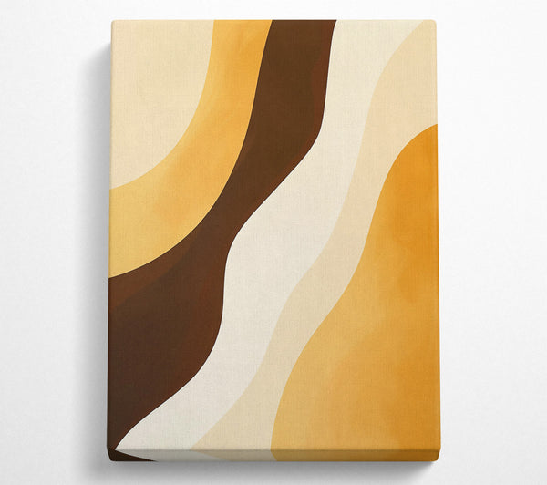  A Canvas Print of Golden Wave Abstract Canvas Print