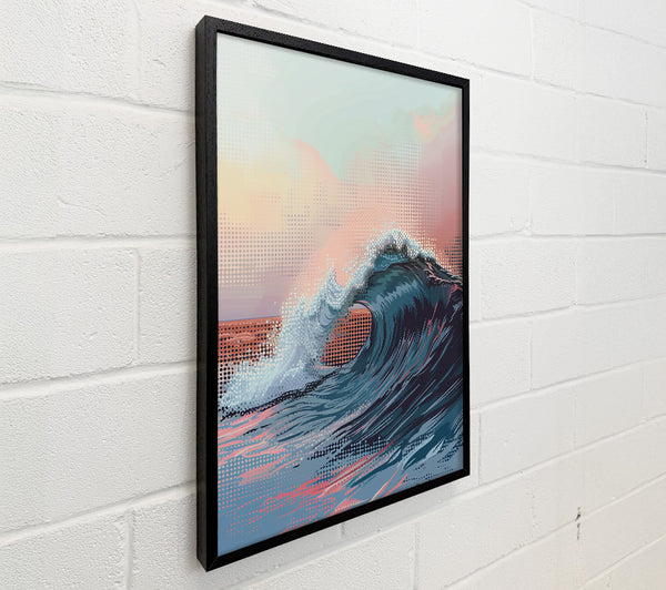 Blue Ocean Wave Crashing