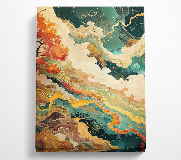  A Canvas Print of Emerald Cloud Dreamscape Canvas Print