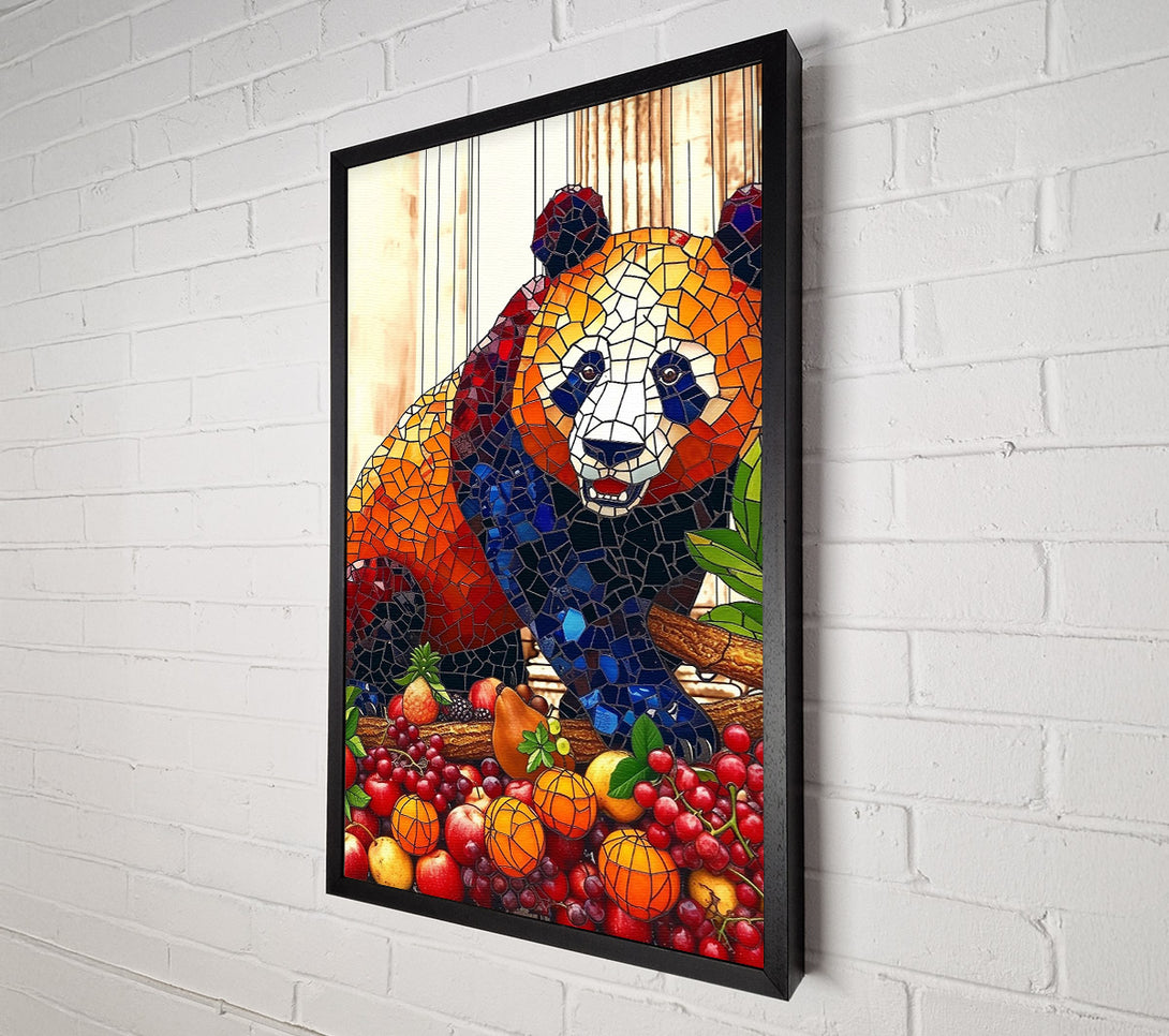  A Canvas Print of Orange Panda Mosaic Canvas Print