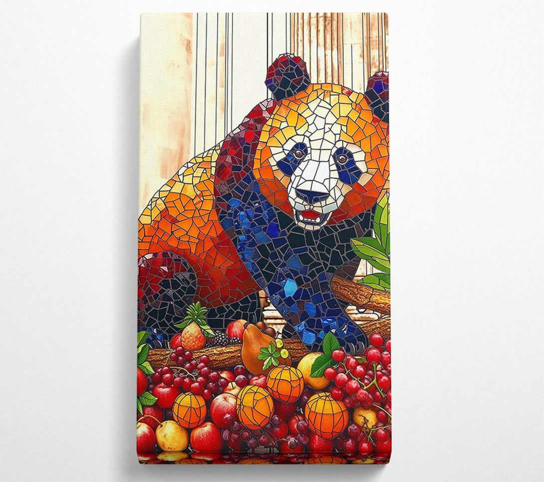  A Canvas Print of Orange Panda Mosaic Canvas Print