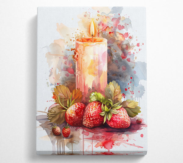 A Canvas Print of Crimson Candlelight Glow Canvas Art