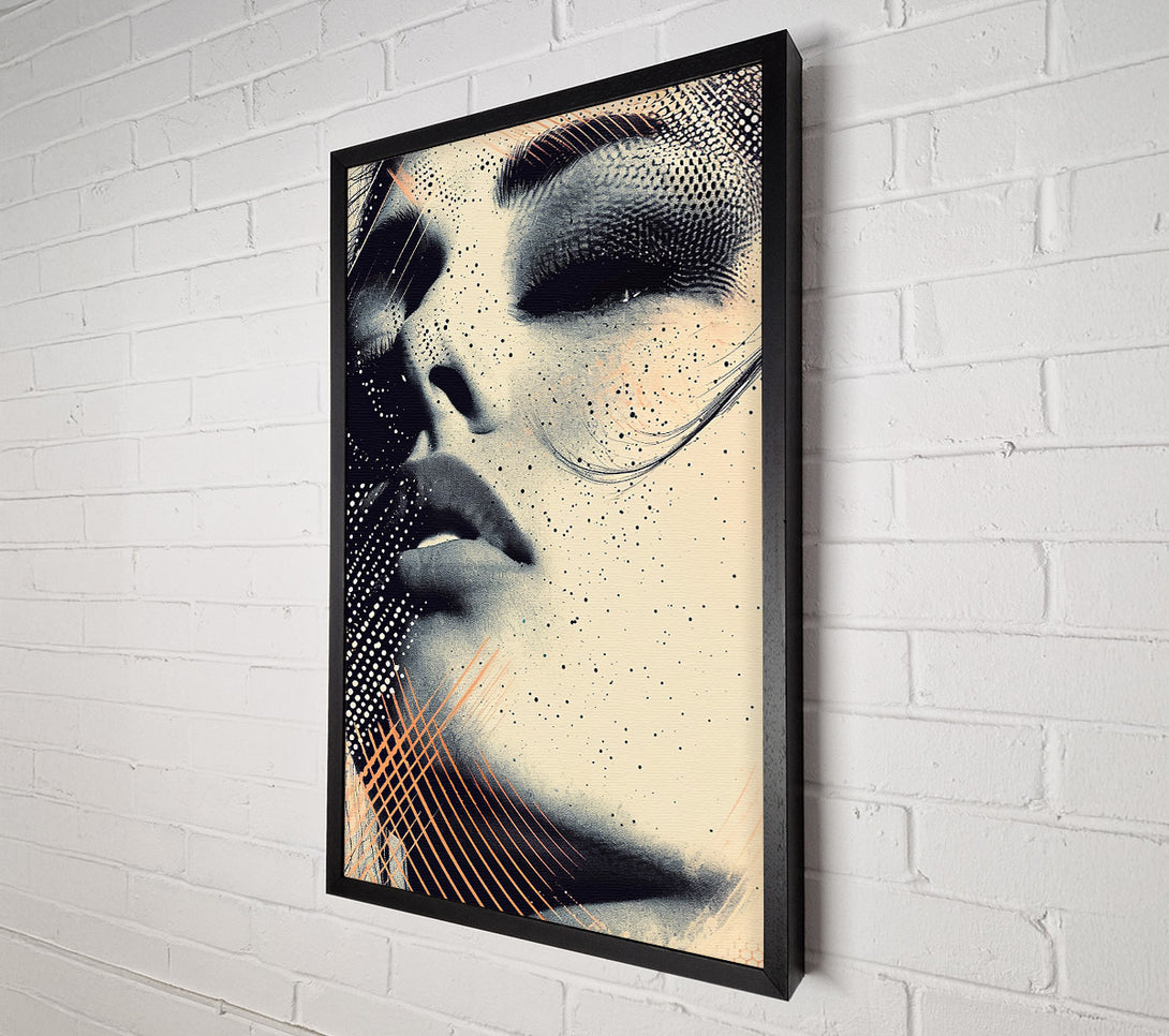  A Canvas Print of Beige Abstract Eye Canvas Wall Art