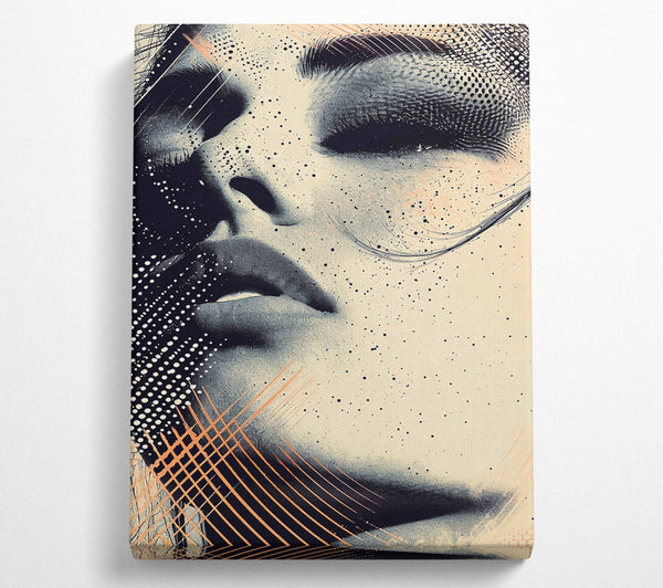  A Canvas Print of Beige Abstract Eye Canvas Wall Art